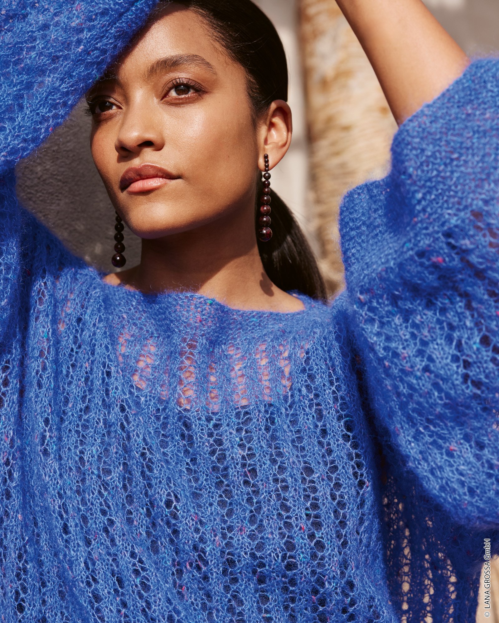 Strickset Oversize Sweater Aus Natural Superkid Tweed Von Lana Grossa 3 Strickset Oversize Sweater Aus Natural Superkid Tweed Von Lana Grossa – Bild 3