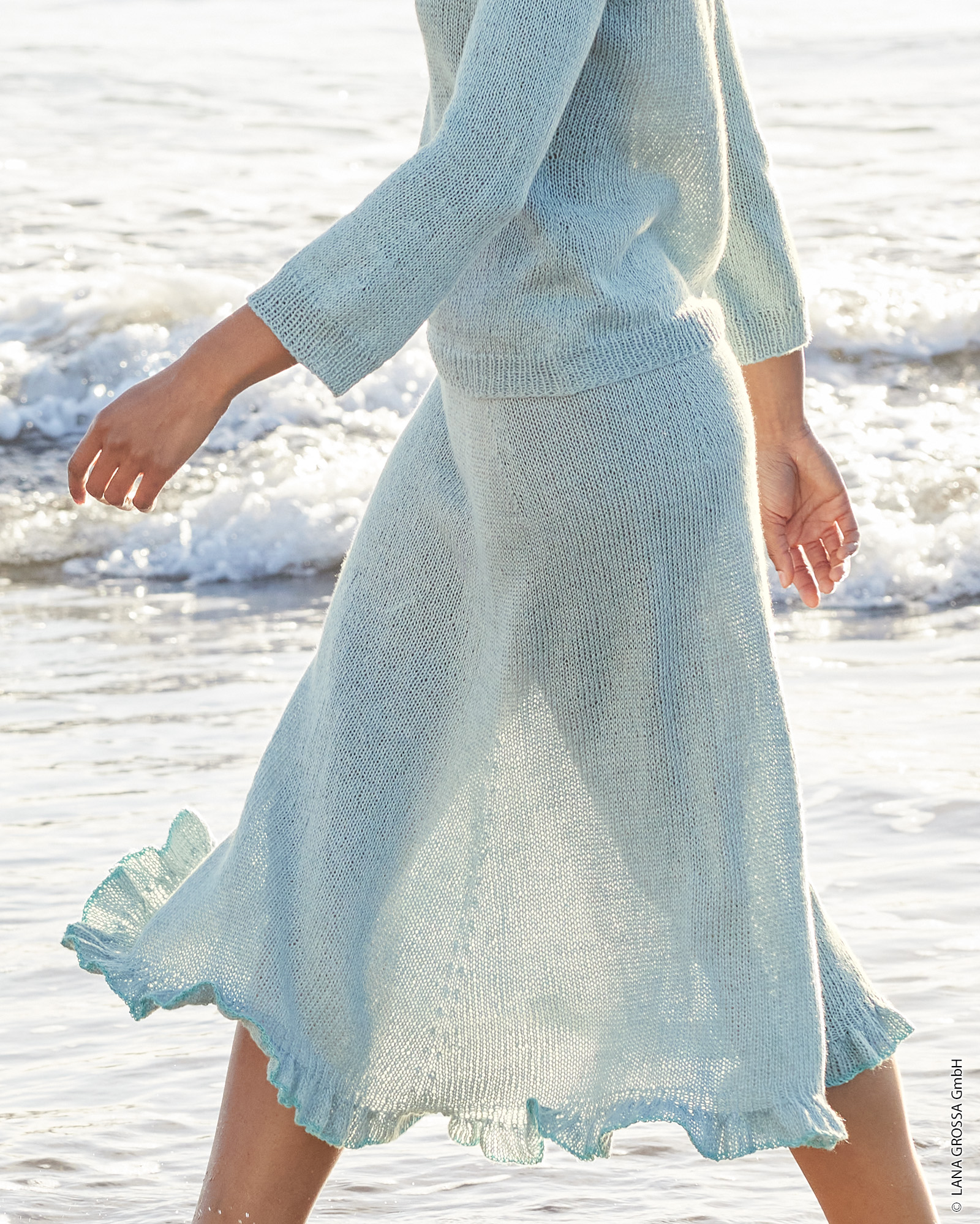 Strickset Rock Mit Rüsche Aus Tencellino Und Filo Pailettes Von Lana Grossa 1 Strickset Rock Mit Rüsche Aus Tencellino Und Filo Pailettes Von Lana Grossa