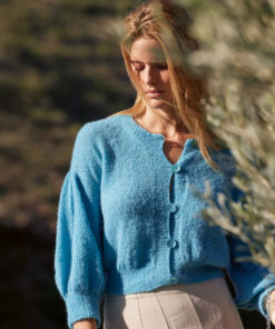 Strickset Top-down Jacke aus Setasuri Pearls von Lana Grossa