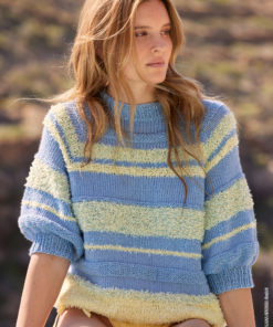 Strickset Top-down Pullover aus Summer Softness, Frizzante und Glamour von Lana Grossa