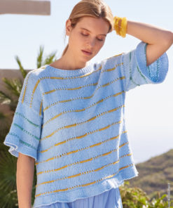 Strickset Top-down Shirt aus Cotonella von Lana Grossa