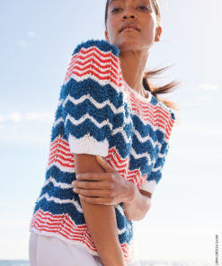 Strickset Shirt Mit Zackenmuster aus Landlust Baumwolle, Frizzante und Per Fortuna Gots von Lana Grossa