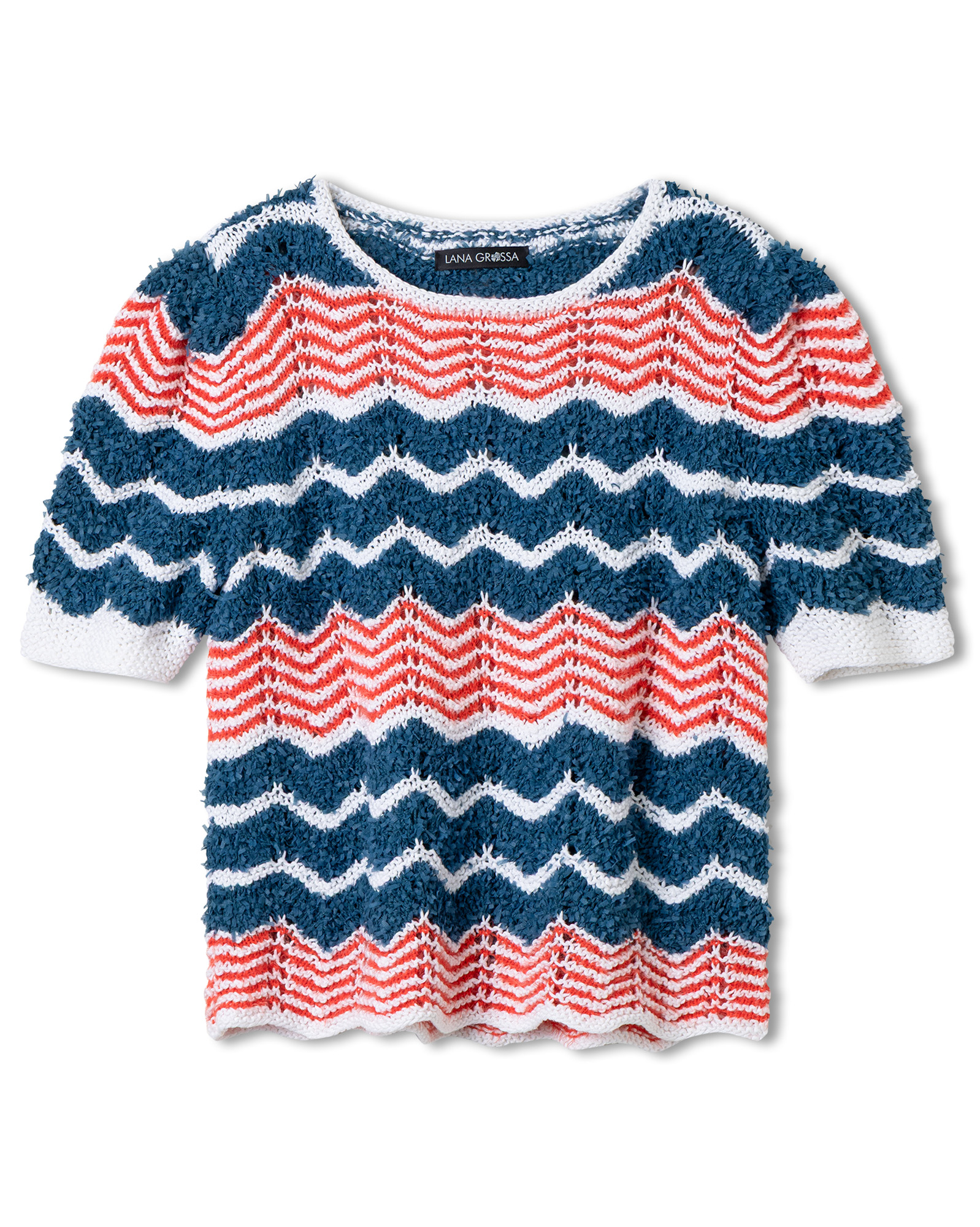 Strickset Shirt Mit Zackenmuster Aus Landlust Baumwolle, Frizzante Und Per Fortuna Gots Von Lana Grossa 2 Strickset Shirt Mit Zackenmuster Aus Landlust Baumwolle, Frizzante Und Per Fortuna Gots Von Lana Grossa – Bild 2