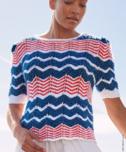 Strickset Shirt Mit Zackenmuster Aus Landlust Baumwolle, Frizzante Und Per Fortuna Gots Von Lana Grossa 5 Fs2026 Journal 71 Lana Grossa 9230071 M42 Mf3