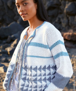 Strickset Häkeljacke Mit Bändchen aus Tessera von Lana Grossa