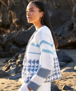 Strickset Häkeljacke Mit Bändchen Aus Tessera Von Lana Grossa 5 Fs2026 Journal 71 Lana Grossa 9230071 M45 Mf3