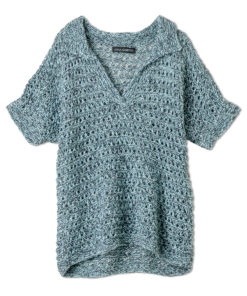 Strickset Shirt Mit Polokragen Aus Ecopuno Und Filo Pailettes Von Lana Grossa 3 Fs2026 Journal 71 Lana Grossa 9230071 M47 Mf2