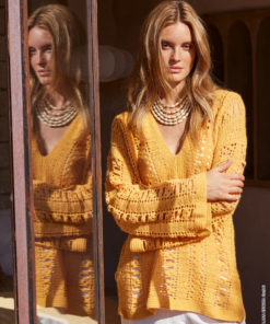 Strickset Häkeltunika Im Fantasiemuster aus Ecopuno von Lana Grossa