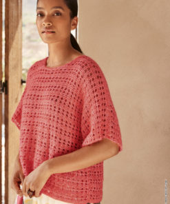 Strickset Häkelshirt aus Filo Pailettes und Natural Superkid Tweed von Lana Grossa