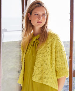 Strickset Häkeljacke Im Gittermuster aus Frizzante von Lana Grossa