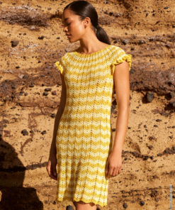 Strickset Häkelkleid Im Zackenmuster aus Filo Pailettes von Lana Grossa