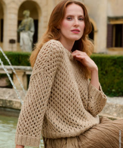 Strickset Lochmuster-pulli aus Summer Softness und Glamour von Lana Grossa