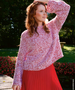 Strickset Pullover Mit Rundpasse aus Summer Softness und Frizzante von Lana Grossa