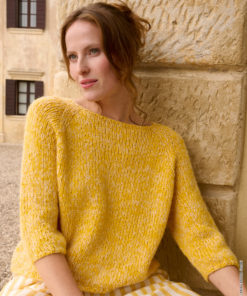 Strickset Kurzarmpulli aus Summer Softness und Setasuri Pearls von Lana Grossa