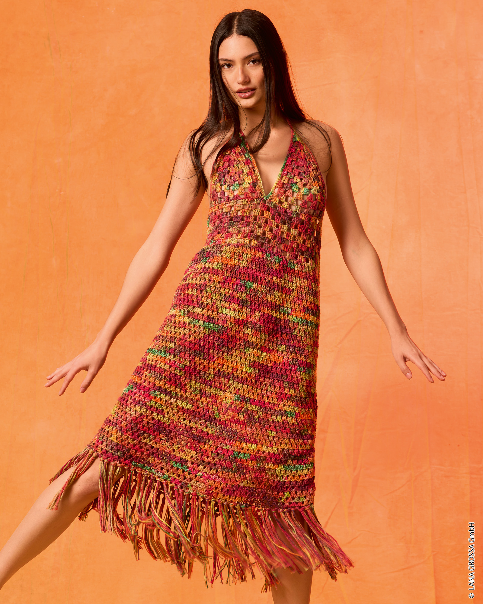 Strickset Kleid Mit Offenem Rücken Aus Cotonella Multi Von Lana Grossa 1 Strickset Kleid Mit Offenem Rücken Aus Cotonella Multi Von Lana Grossa