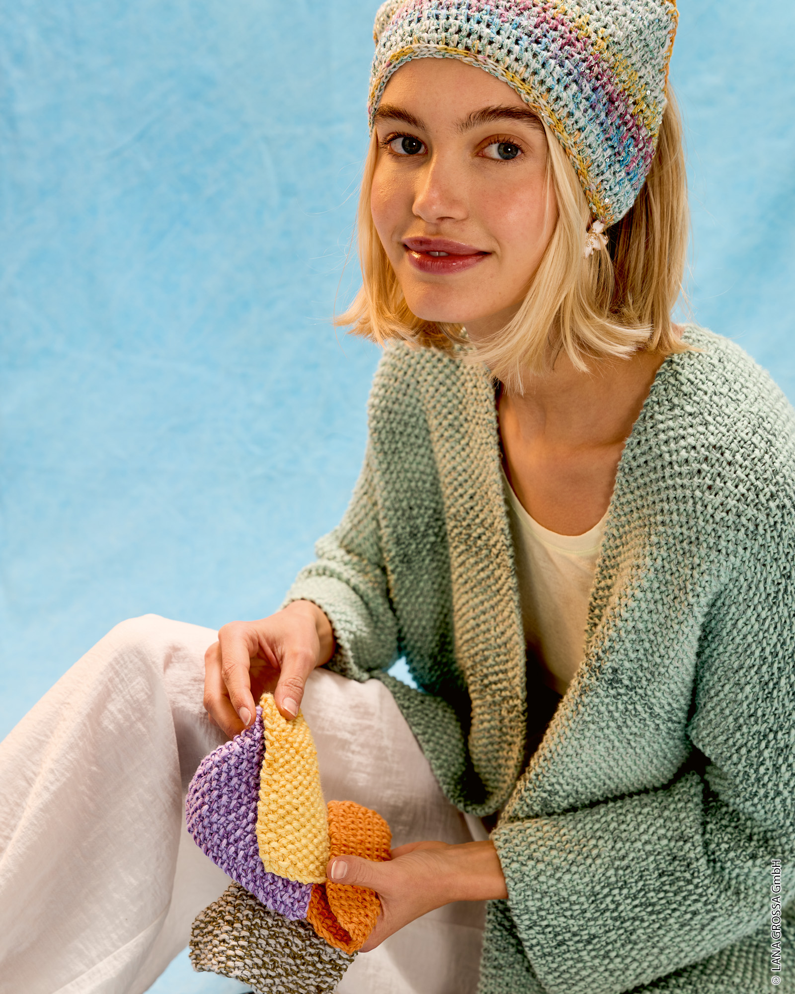 Strickset Kimono-Jacke Aus Gomitolo Tono Und Cotonella Von Lana Grossa 3 Strickset Kimono-Jacke Aus Gomitolo Tono Und Cotonella Von Lana Grossa – Bild 3