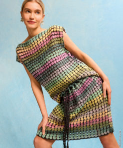 Strickset Rock Im Stäbchenmuster aus Cotonella von Lana Grossa