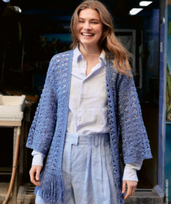 Strickset Cardigan Im Fächermuster aus Summer Cashmere von Lana Grossa