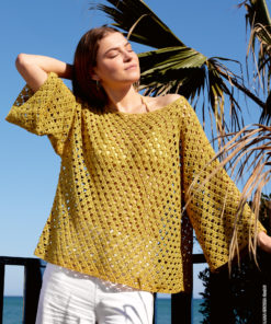 Strickset Pullover Im Stäbchen-lochmuster aus Diversa von Lana Grossa