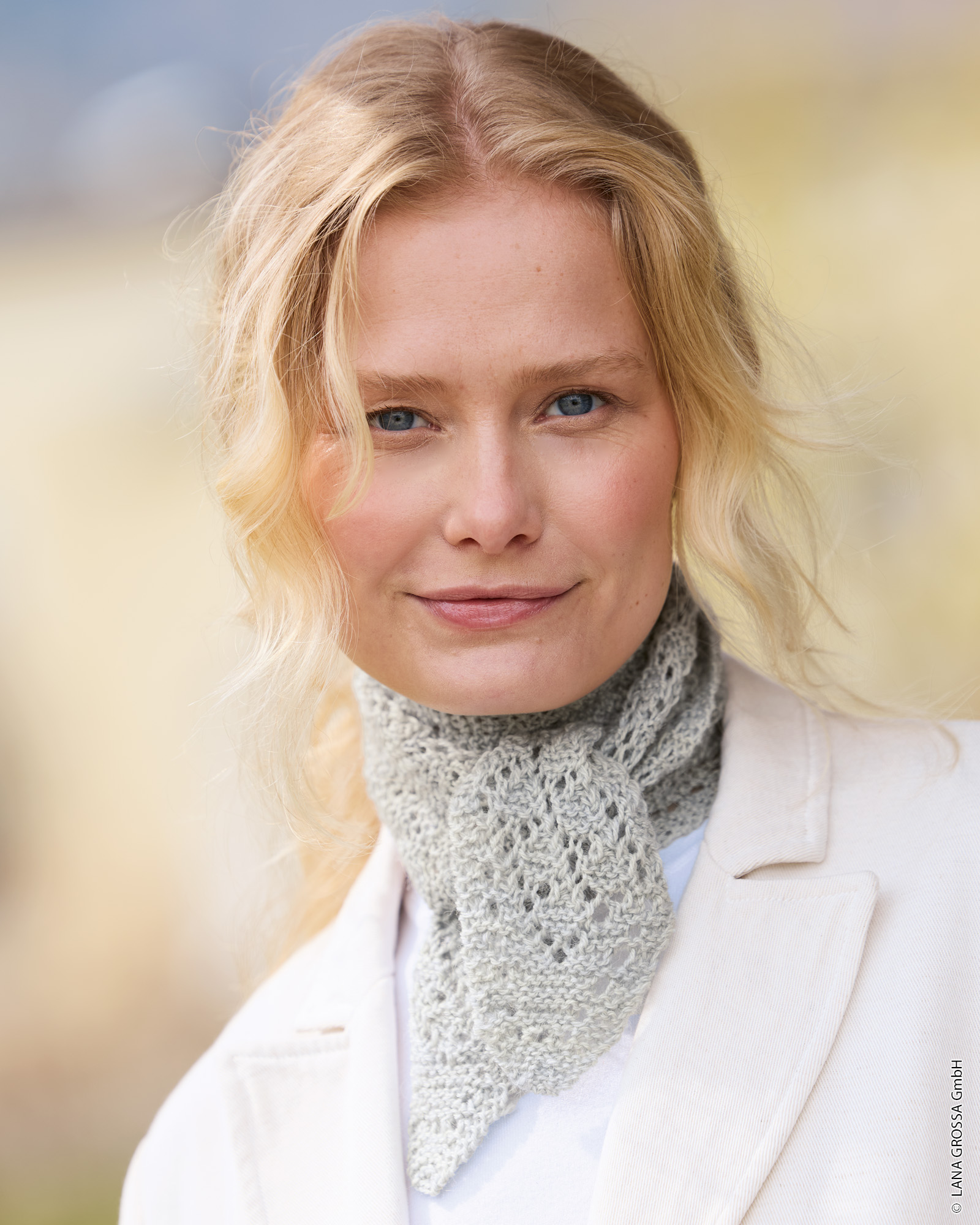 Schal Im Diamanten-Lochmuster - Cool Wool Lace 1 Schal Im Diamanten-Lochmuster - Cool Wool Lace