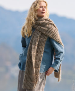 Schal Mit Relief-stäbchen - Cool Wool Lace & Silkhair & Cosmo