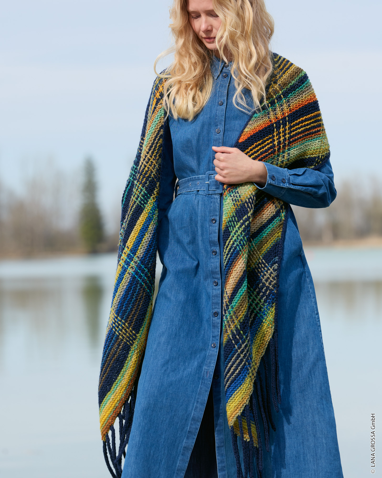 Stola Im Webmuster - Farfalla &Amp; Cool Merino 1 Stola Im Webmuster - Farfalla &Amp; Cool Merino