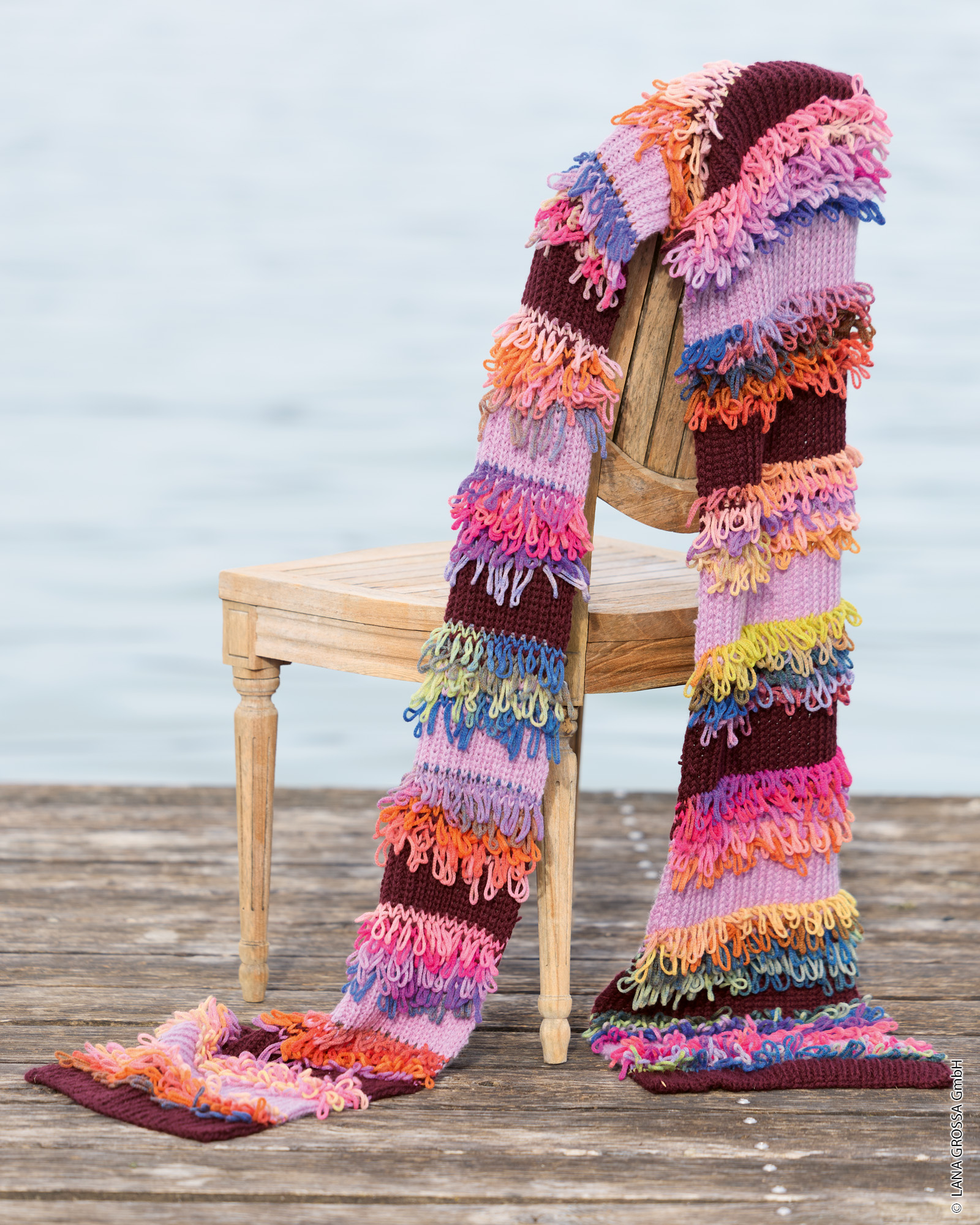 Schal Im Schlingenmuster - Farfalla &Amp; Cool Merino 3 Schal Im Schlingenmuster - Farfalla &Amp; Cool Merino – Bild 3
