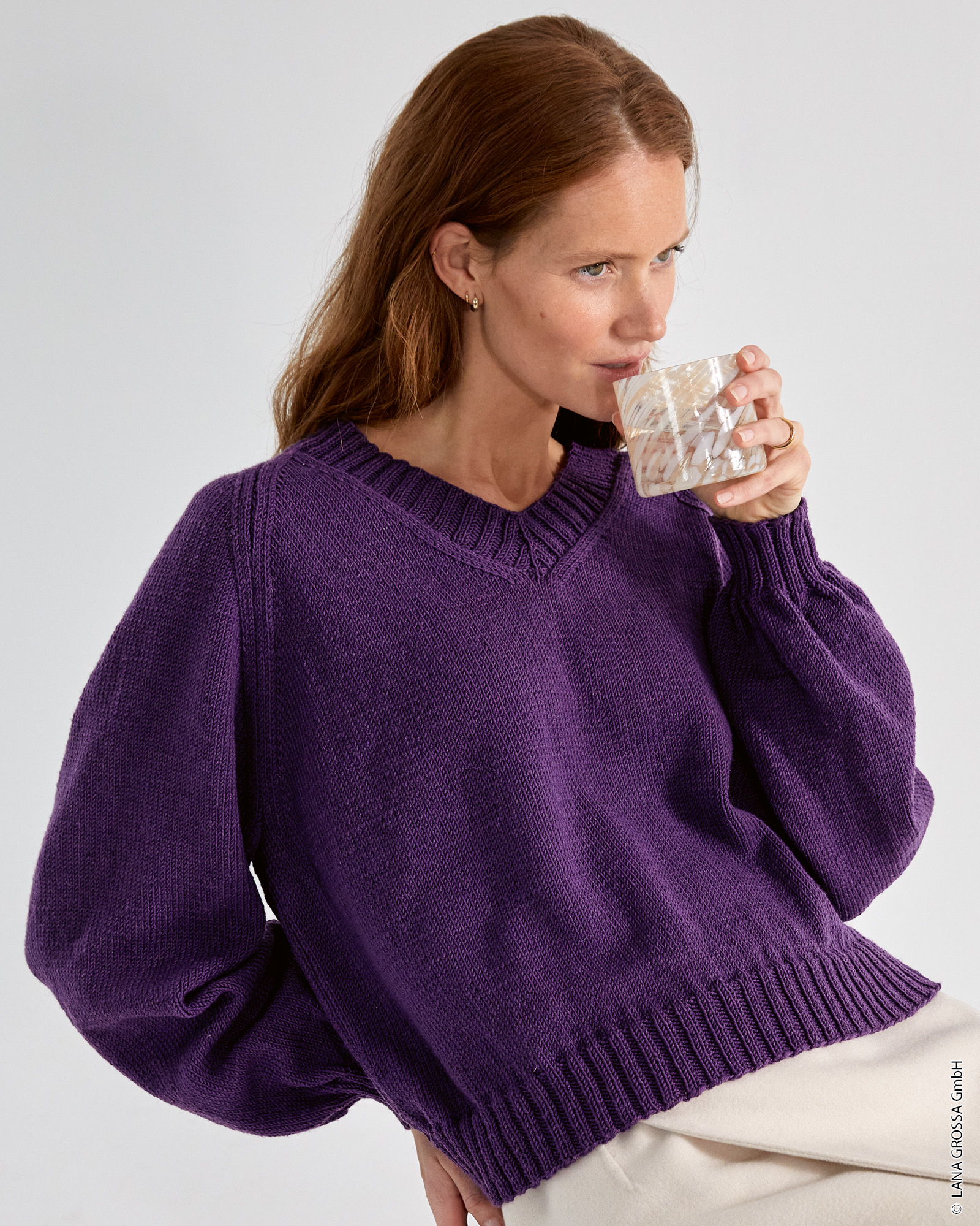 Strickset Pullover Hannah Iii Aus Cool Wool Von Lana Grossa 1 Strickset Pullover Hannah Iii Aus Cool Wool Von Lana Grossa