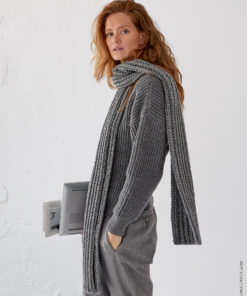 Strickset Schal aus Cool Wool Superbig Mélange von Lana Grossa