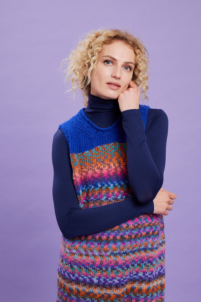 Strickset Kleid Top Down Aus Promise Und Cloud Von Lang Yarns 2 Strickset Kleid Top Down Aus Promise Und Cloud Von Lang Yarns – Bild 2