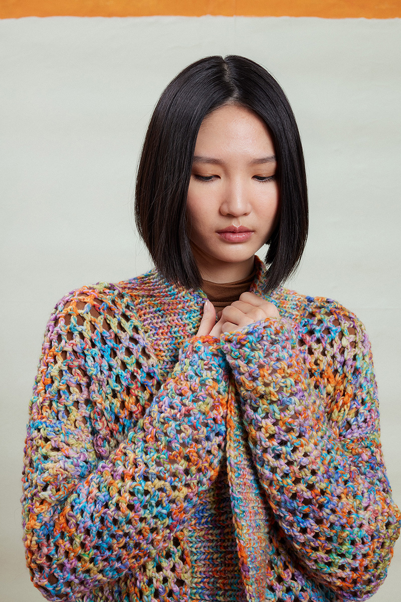 Strickset Jacke Gehäkelt Aus Twister Von Lang Yarns 2 Strickset Jacke Gehäkelt Aus Twister Von Lang Yarns – Bild 2