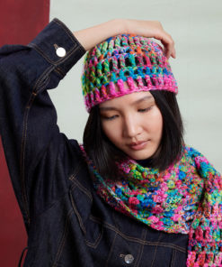 Strickset Häkelmütze aus Twister von Lang Yarns