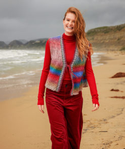 Strickset Weste aus Galaxy von Lang Yarns